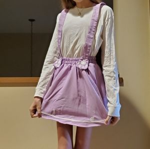 Purple Kitty Suspender Skirt (S)